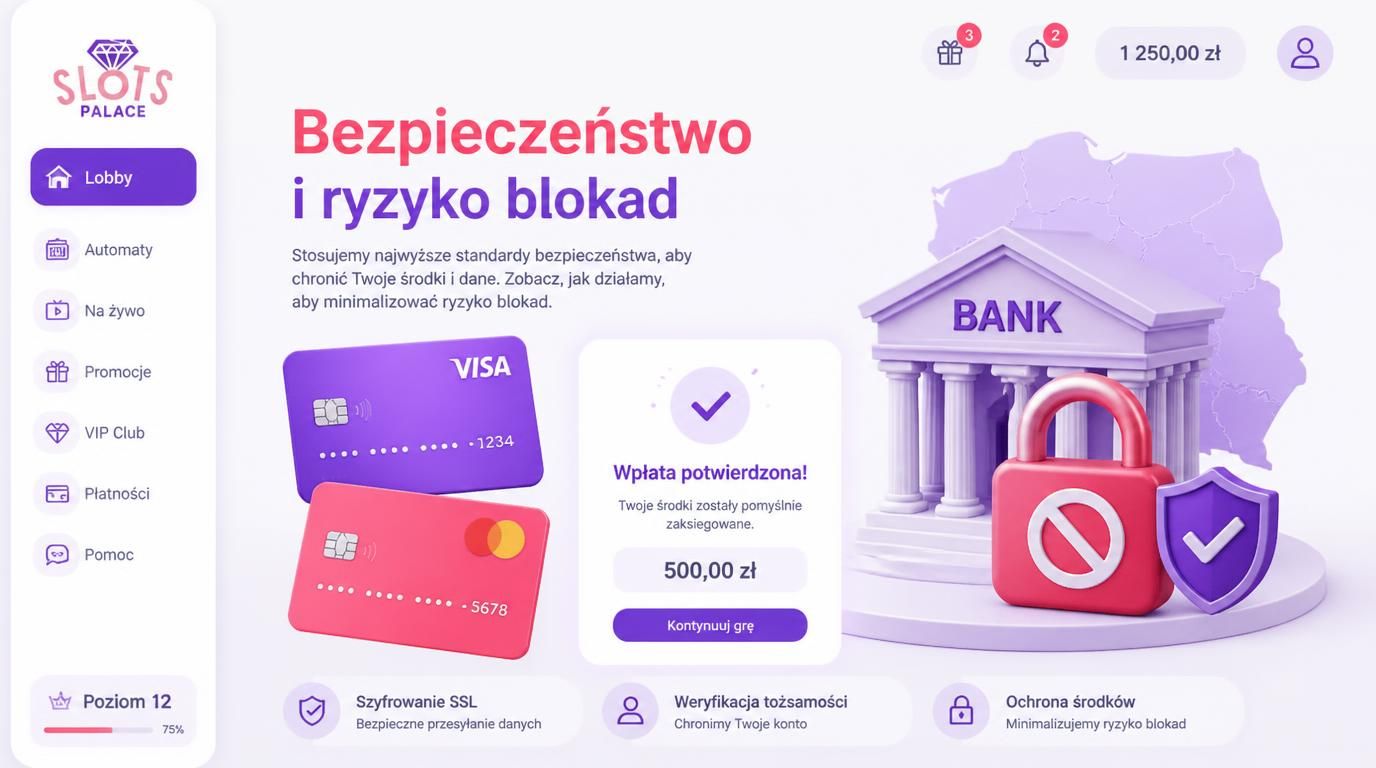 Ikona kart płatniczych z tarczą i alarmem symbolizuje ryzyko blokad przy płatnościach kartami