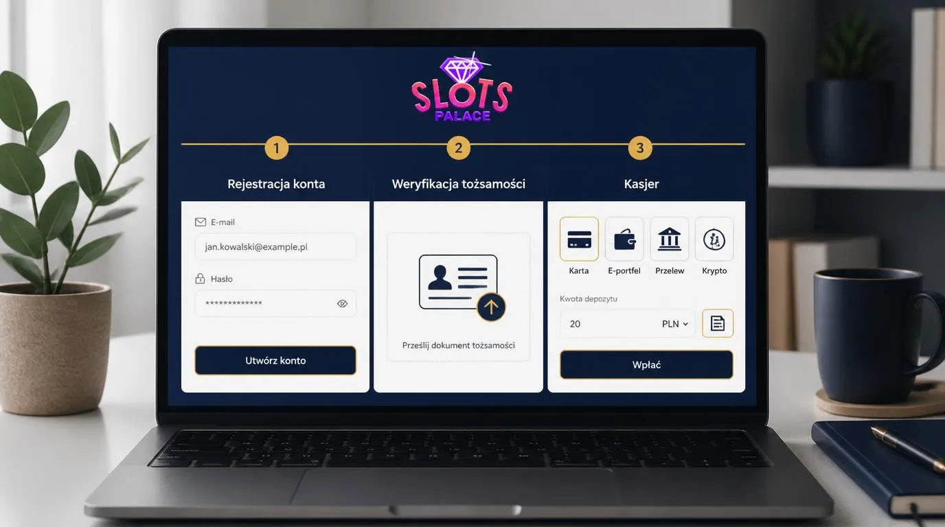 Panel rejestracji, weryfikacji tożsamości i pierwszej wpłaty w kasynie online